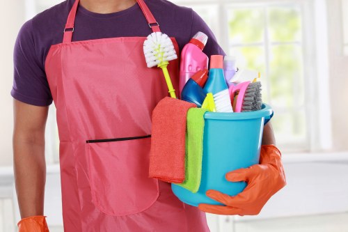 Professional carpet cleaning service in progress inside a UK home