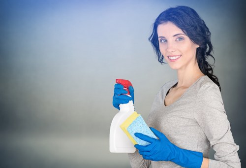 Carpet cleaners discussing a service booking and quotation details